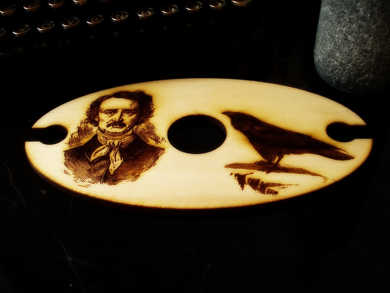 Edgar Allan Poe Wine Glass Holder the Raven Etsy