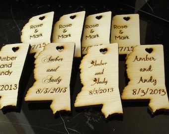 50 Mississippi State Wedding Favors Custom Engraved