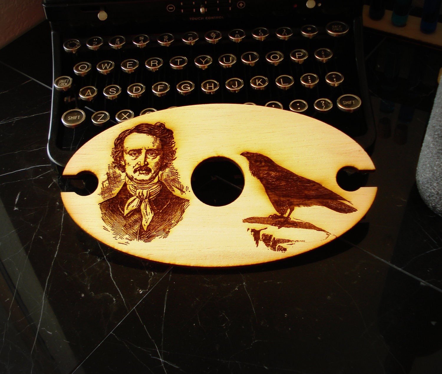 Edgar Allan Poe Wine Glass Holder the Raven Etsy