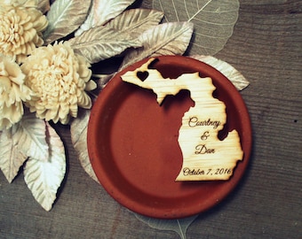 100 Michigan State Wedding Favors Custom Engraved