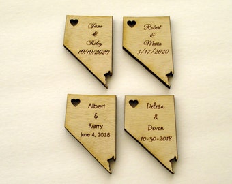 100 Nevada State Wedding Favors Custom Engraved Las Vegas Wedding Favor