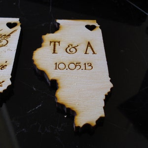100 Illinois State Wedding Favors Custom Engraved image 5