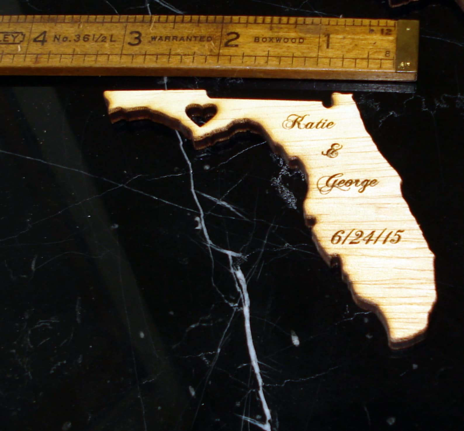 100 Florida Wedding Favors Custom Engraved Etsy