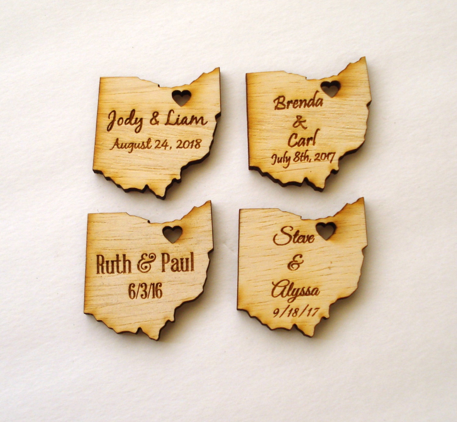 100 Ohio State Wedding Favors Custom Engraved Etsy