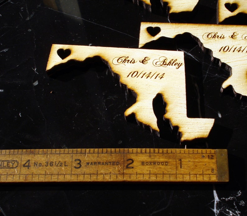 100 Maryland State Wedding Favors Custom Engraved Etsy