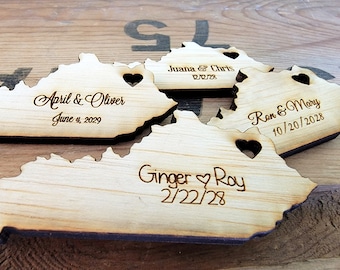 50 Kentucky Wedding Favors Custom Engraved