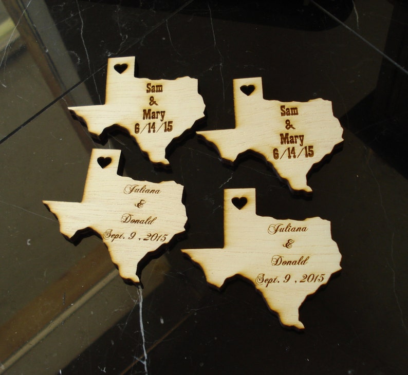 100 Texas Wedding Favors Custom Engraved image 2