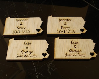 100 Pennsylvania Wedding Favors Custom Engraved Destination wedding