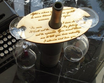 Jane Austen Wine Glass Holder Pride and Prejudice