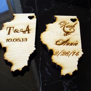 100 Illinois State Wedding Favors Custom Engraved image 4