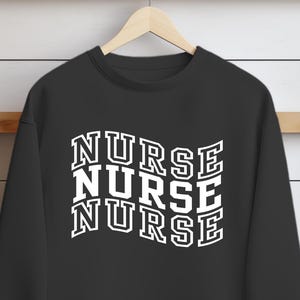 Retro Nurse Sweatshirt: RN Holiday Shirt, Nurse Appreciation Gift