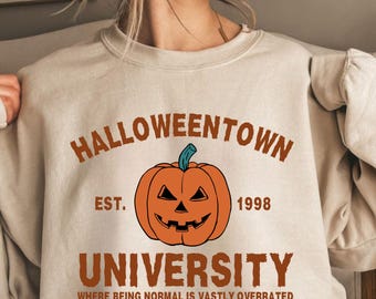 Retro Halloweentown University-tröja: Spöklik Halloween-tröja