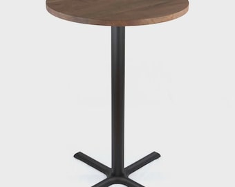 Base de mesa de hierro fundido en forma de cruz de 42,5" de alto y altura de barra