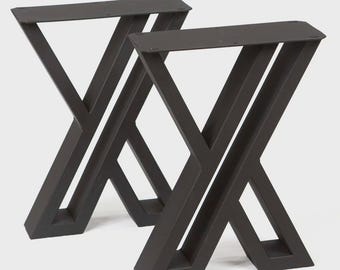 16"H, Double X Shaped Bench Legs