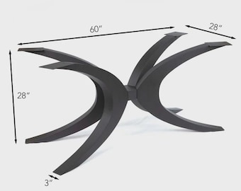 28"H, Flowy Butterfly Shaped Dining Table Legs