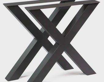 28"H x 28"W, Dining Table Legs, X Shape, Extra Heavy Duty