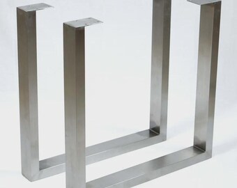 28"H x 28"W, Stainless Steel Dining Table Legs