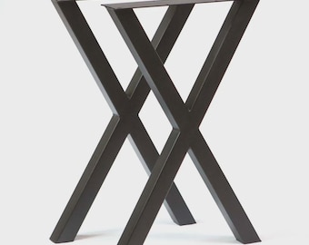 28"H, Office Desk Table Legs, X Shape
