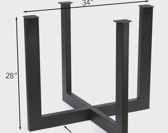 Base de mesa extra ancha de 71 cm de alto x 86 cm de ancho para mesa de comedor redonda o cuadrada