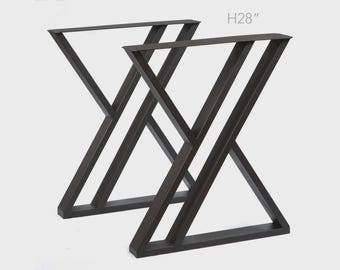 28"H x 23"W, Double Z Shaped Desk Table Legs