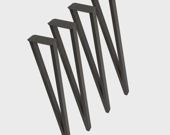 Patas para mesa de comedor con forma de horquilla de 28" de alto, juego de 4