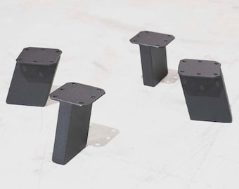 Patas de sofá de 4" de alto, forma angular, juego de 4