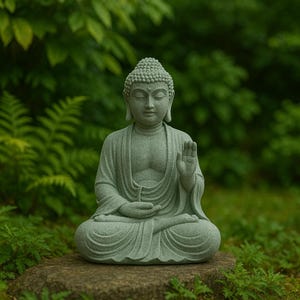 Miniature Tiny Sakyamuni Buddha Sit in Meditation Figure – Peaceful Zen Decor, Fairy Garden Supplies & Spiritual Terrarium Accessories.