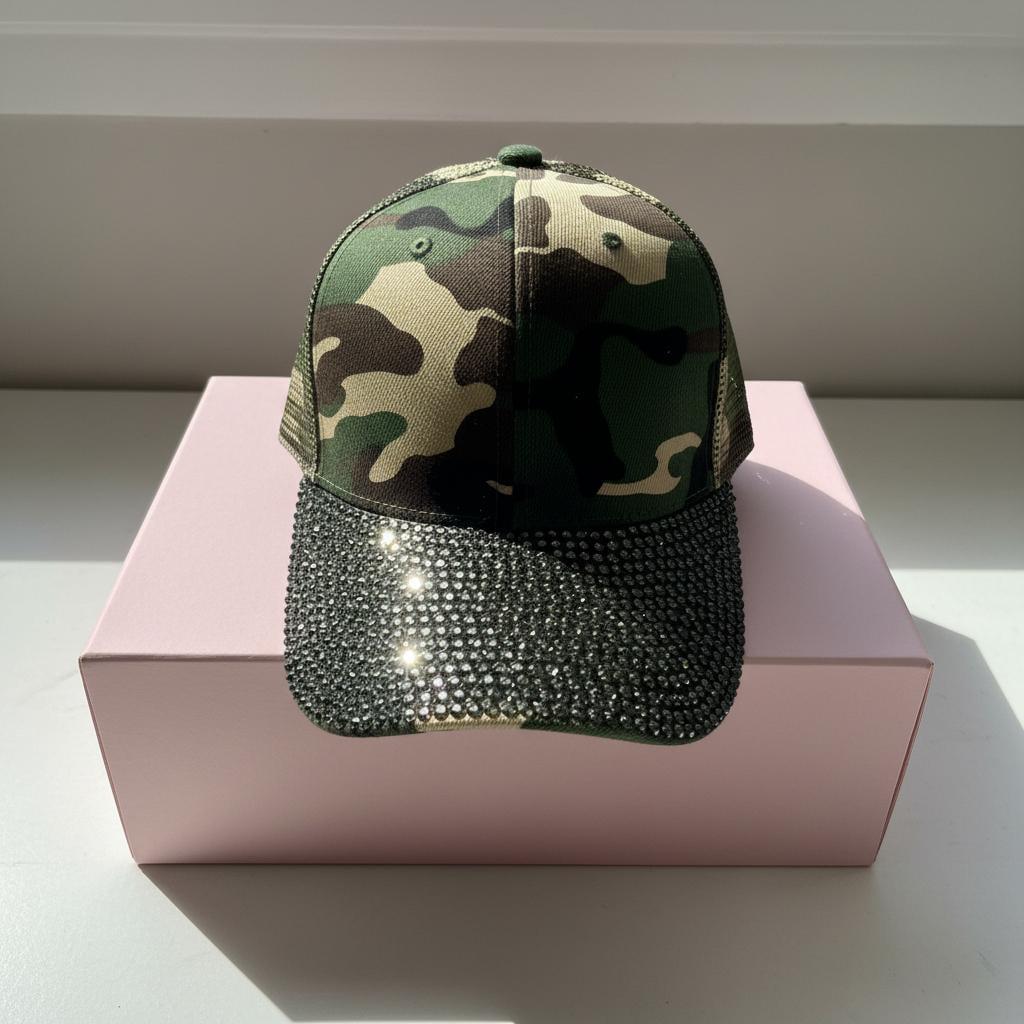 Rhinestone Camo Cap - Etsy display picture 1