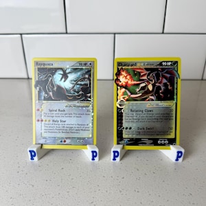 Gold Star Charizard en Rayquaza-proxyset van 2 – door fans gemaakte holografische Pokémon-proxykaarten