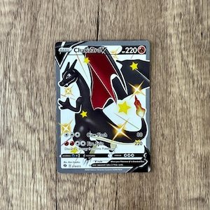 Carta Pokémon Proxy Charizard V Não Holo – Caminho dos Campeões – Cartas Pokémon Feitas por Fãs