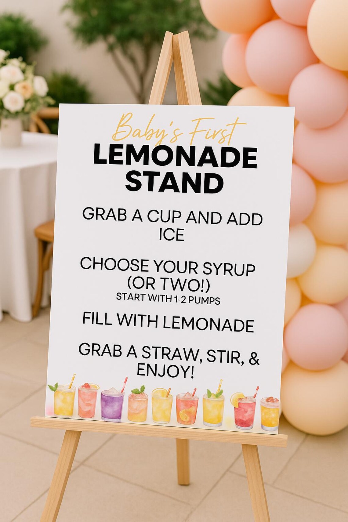 Lemonade Stand Instructions: Baby Shower Event (digital Download) - Etsy