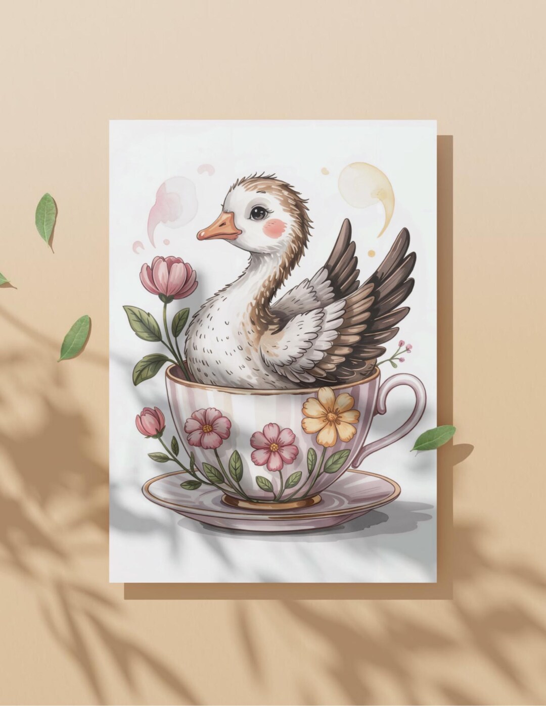 Silly Goose Wall Art Printable – Cute Farm Animal Poster for Kids Room ...