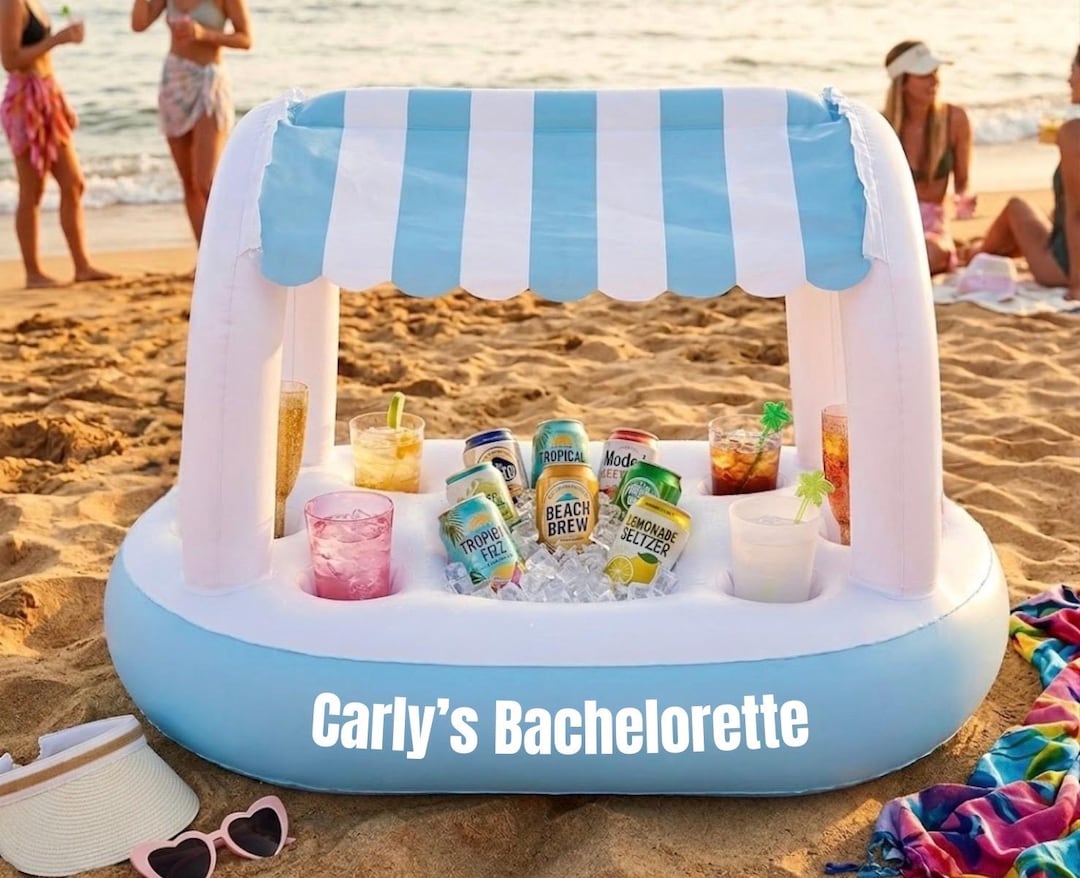 Customizable Decorative Buffet Bar Pool Float Decor – Blue & White ...