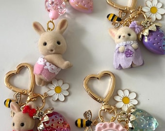 Handmade Sylvanian Baby Keychains.