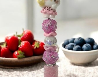 Stunning Handmade Beaded Character Pen.