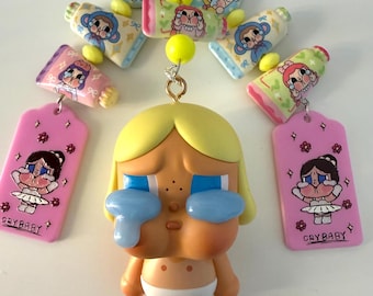 Handmade  Crybaby Beaded Keychain