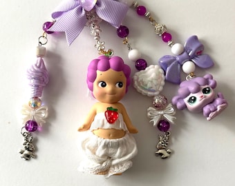 Handmade  Sonny Angel Grape Keychain