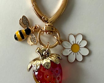 Beautiful Strawberry Keychain