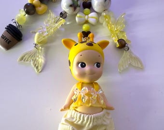 Handmade Authentic  Sonny Angel Giraffe Keychain.