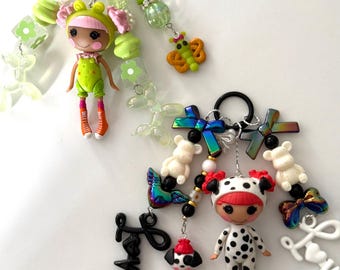 Llavero de muñeca Lalaloopsy con dije de mascota – Accesorio para bolso con cuentas