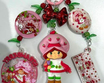 Handmade Strawberry Shortcake Keychain