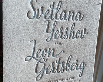 Luxury Letterpress Wedding Invitations | Cotton Paper, Timeless Craftsmanship, Black Tie Stationery