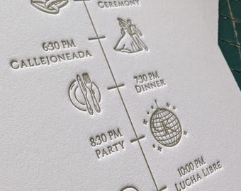 Luxury Letterpress Wedding Invitations | Cotton Paper | Custom Wedding Stationery | Black Tie Event