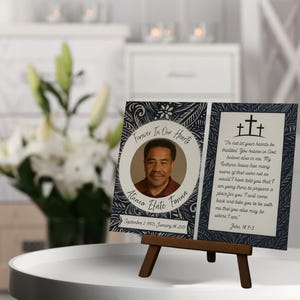 Polynesian Memorial Prayer Card 5x7 | Editable Funeral Template | Digital Download | In Loving Memory | Polynesian Remembrance Card