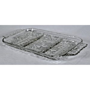 Princess House Fantasia 3 Part Rectangular Relish Serving Dish 12-3/8"