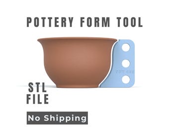 Pottery Form Tool -  Wheel Throwing Profile - Digital STL