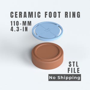110mm Ceramic Foot Ring Tool  | Digital Download | 3D Printable Clay Trimming Guide