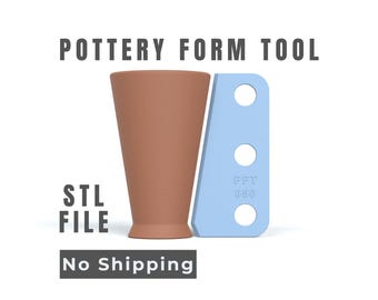 Pottery Mug Form Tool -  Wheel Throwing Profile - Digital STL