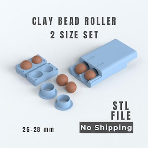 Clay Bead Roller STL File | 2 Sizes (26-28mm) | Digital Download