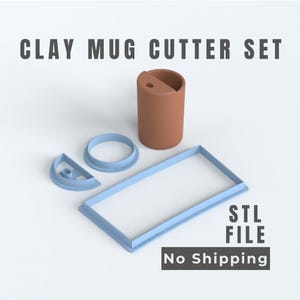 Travel Clay Mug Cutter Set - Digital Download | Pottery Slab Building Tool